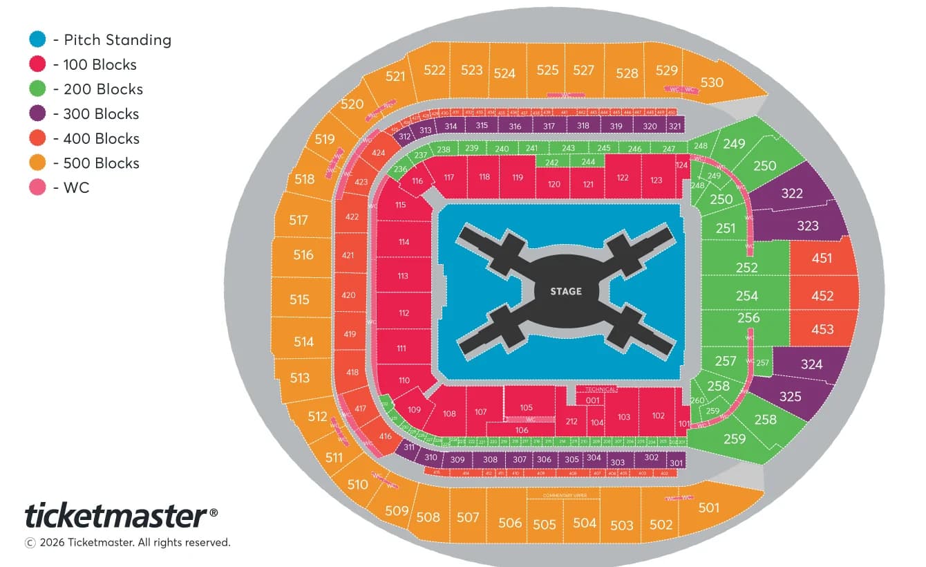 Tottenham Hotspur Stadium seating plan